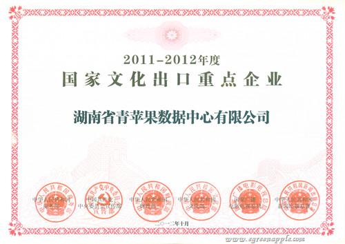 2011—2012年度国家文化出口重点企业